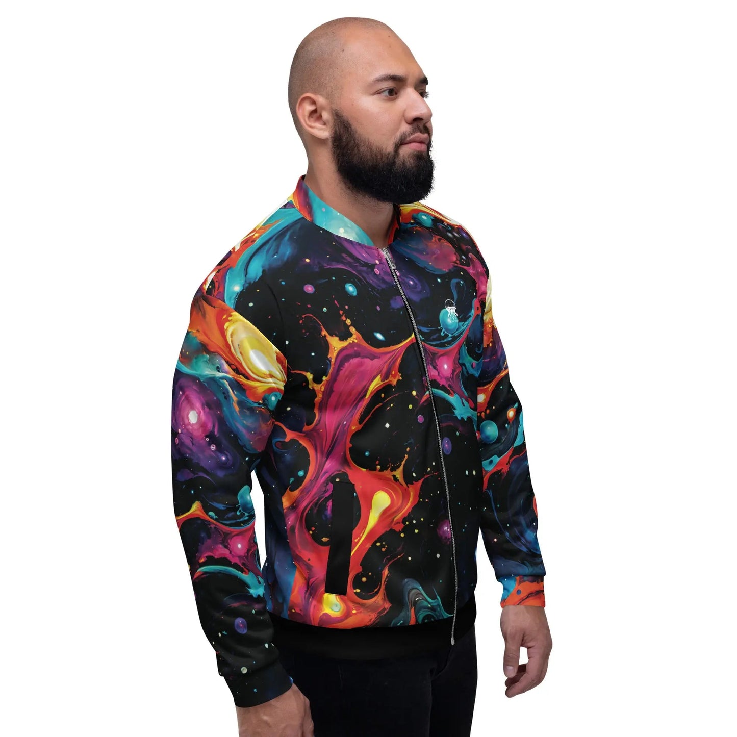 Bomber Jacket Astral Tempest | Celestial Storm & Comfort