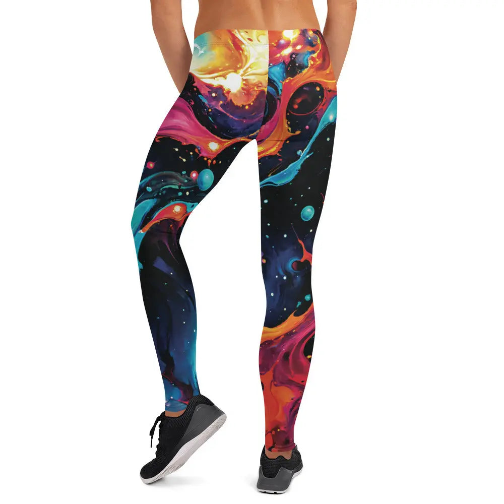 Mid-Rise Leggings - Astral Tempest - by Jelly Kvlt
