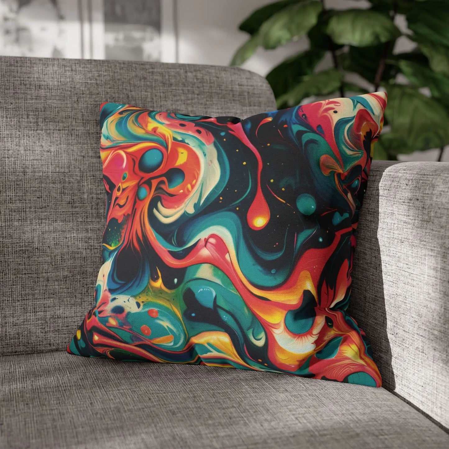Square Pillow Case - Celestial Splash - by Jelly Kvlt