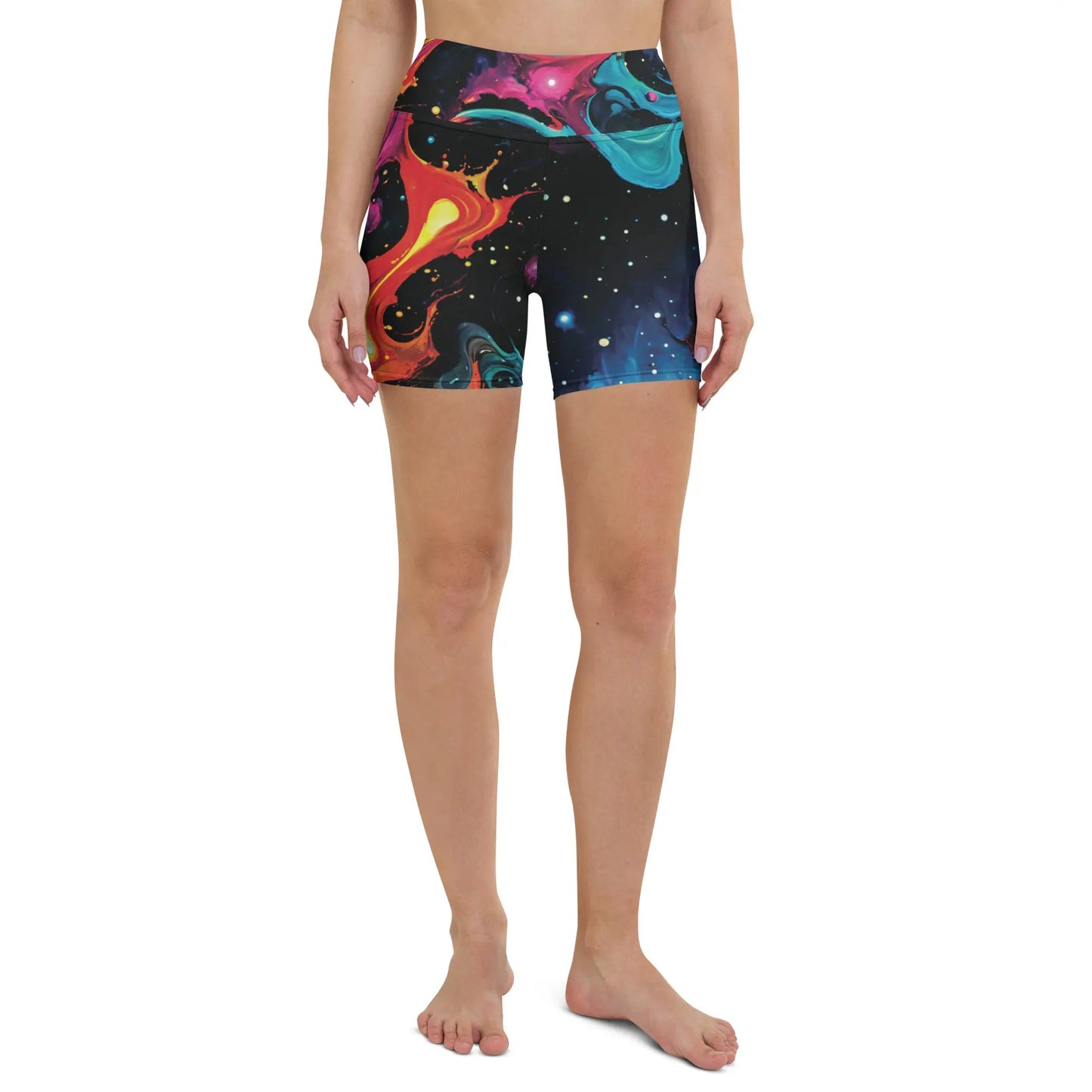 Yoga Shorts - Astral Tempest - by Jelly Kvlt