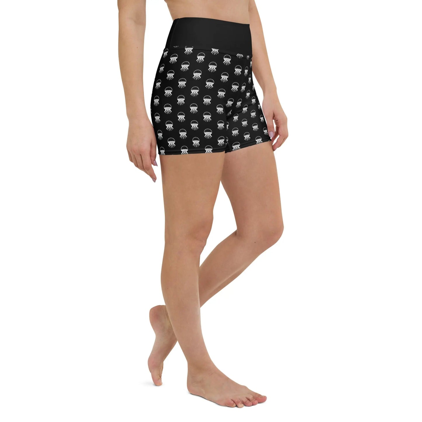 Yoga Shorts - Jellyfish Invaders | Eco-Friendly by Jelly Kvlt