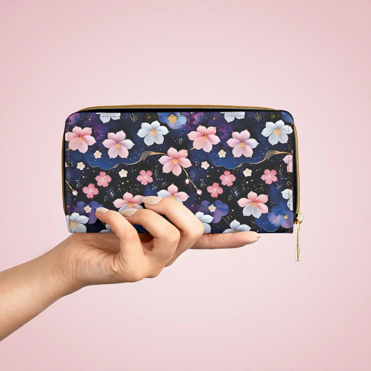 Zipper Wallet - Cosmic Sakura - by Jelly Kvlt