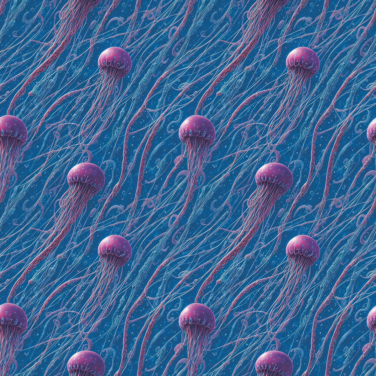 Blue and Violet Cosmic Jellyfishes