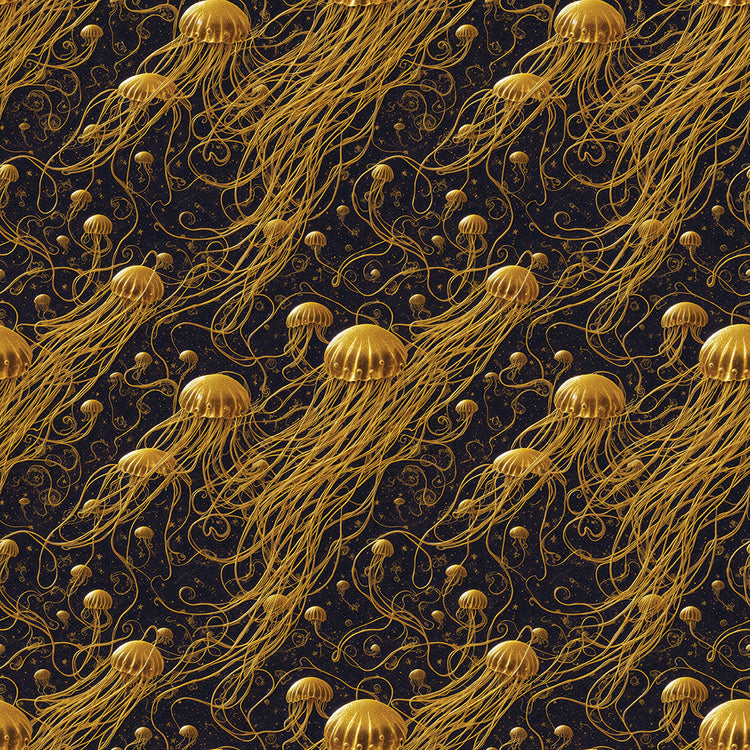 Black and Gold Cosmic Jellyfishes