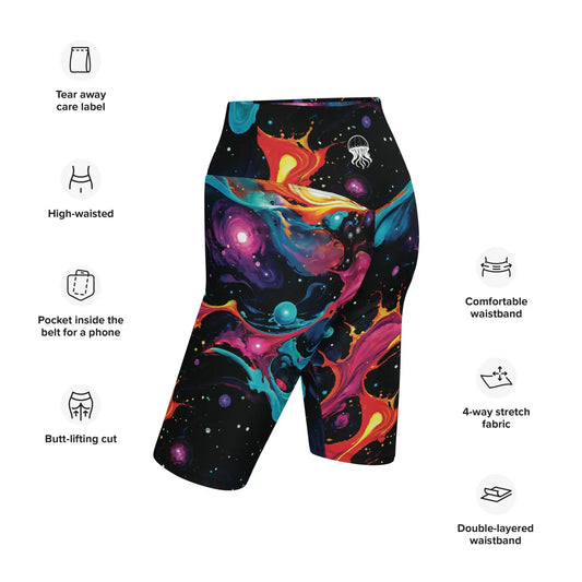 Biker Shorts - Astral Tempest - by Jelly Kvlt