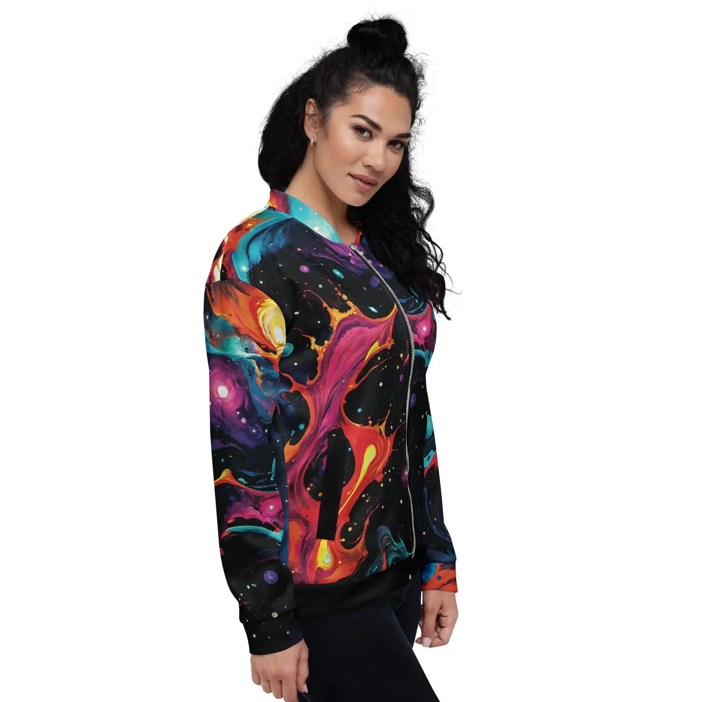 Bomber Jacket Astral Tempest | Celestial Storm & Comfort