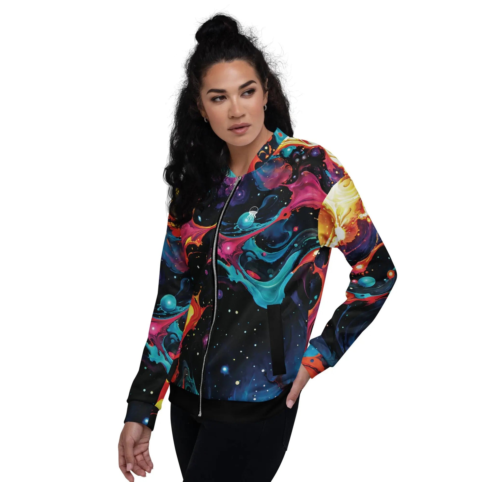Bomber Jacket Astral Tempest | Celestial Storm & Comfort