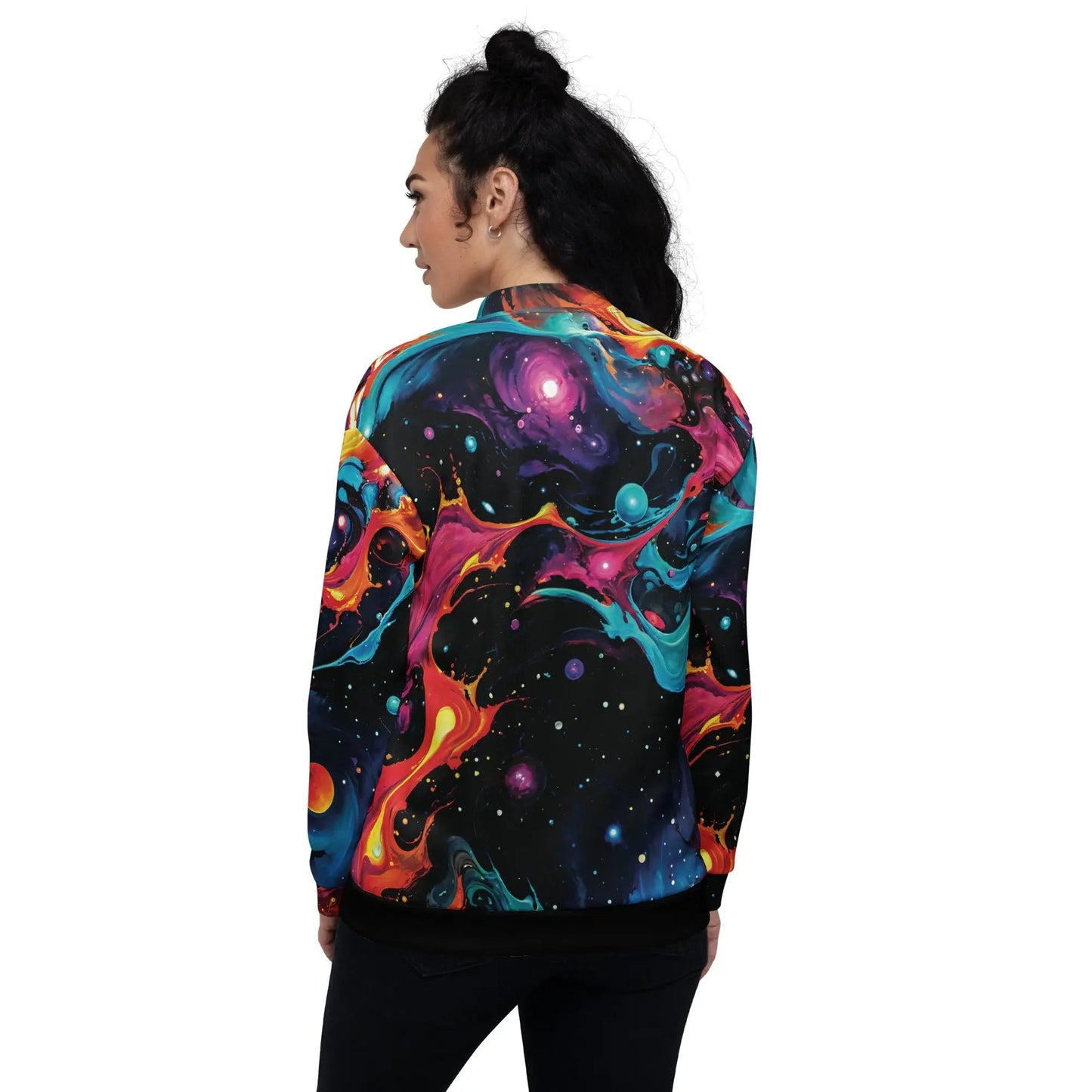 Bomber Jacket Astral Tempest | Celestial Storm & Comfort