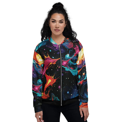 Bomber Jacket Astral Tempest | Celestial Storm & Comfort