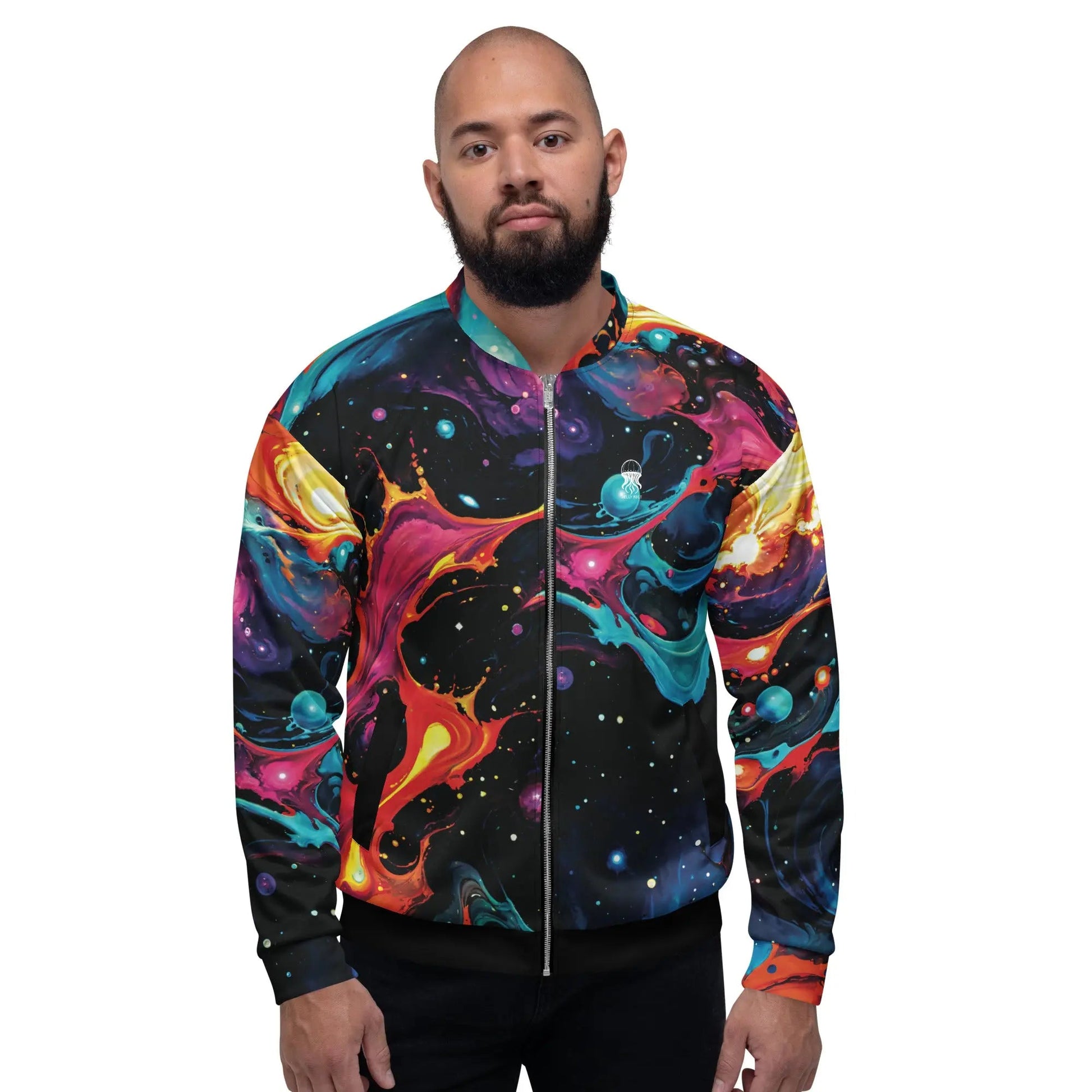 Bomber Jacket Astral Tempest | Celestial Storm & Comfort