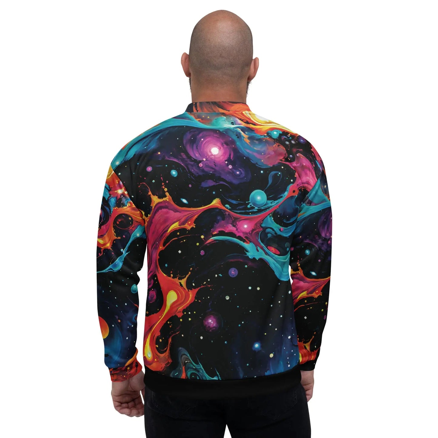 Bomber Jacket Astral Tempest | Celestial Storm & Comfort