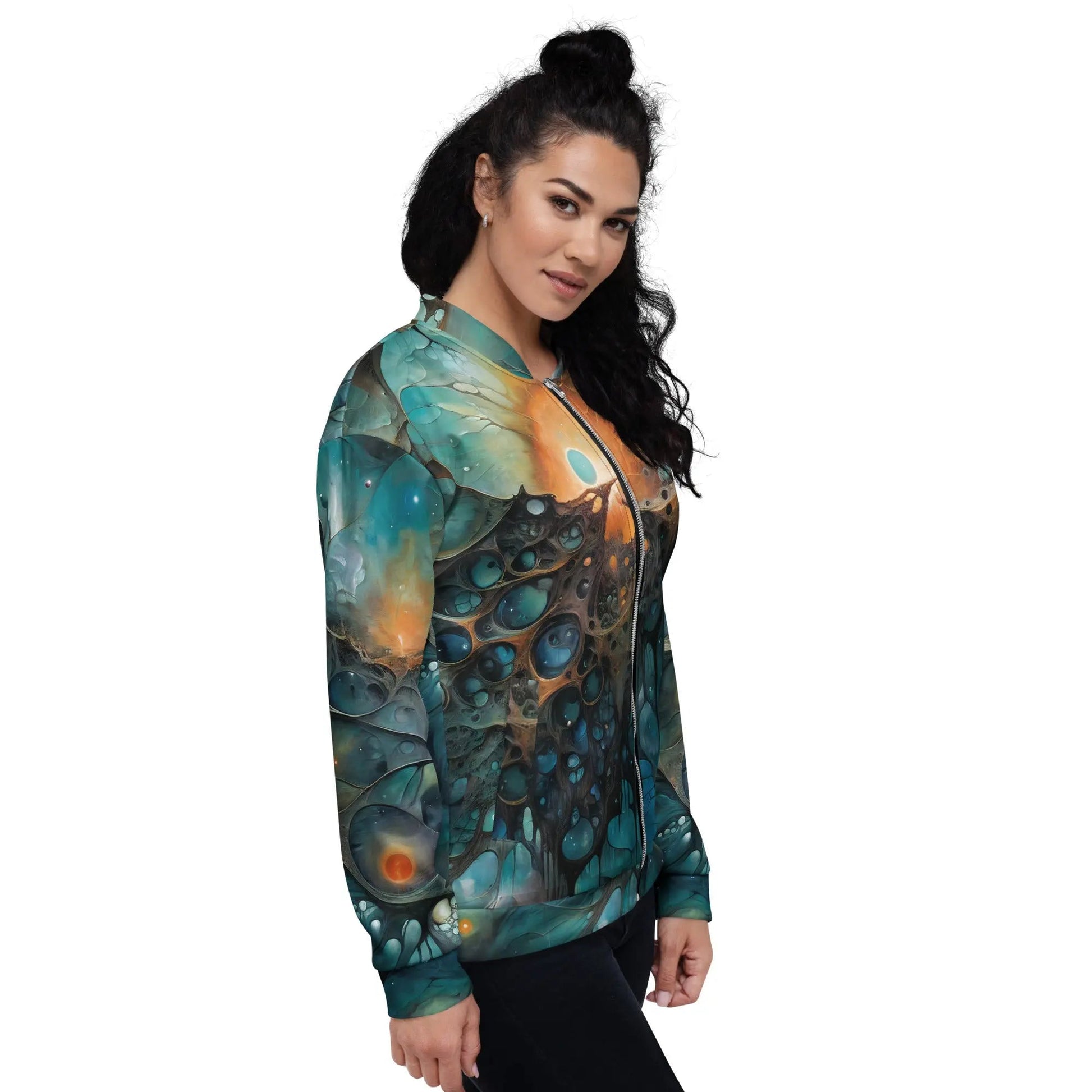 Bomber Jacket Chthonic Echoes | Cosmic Depths & Comfort