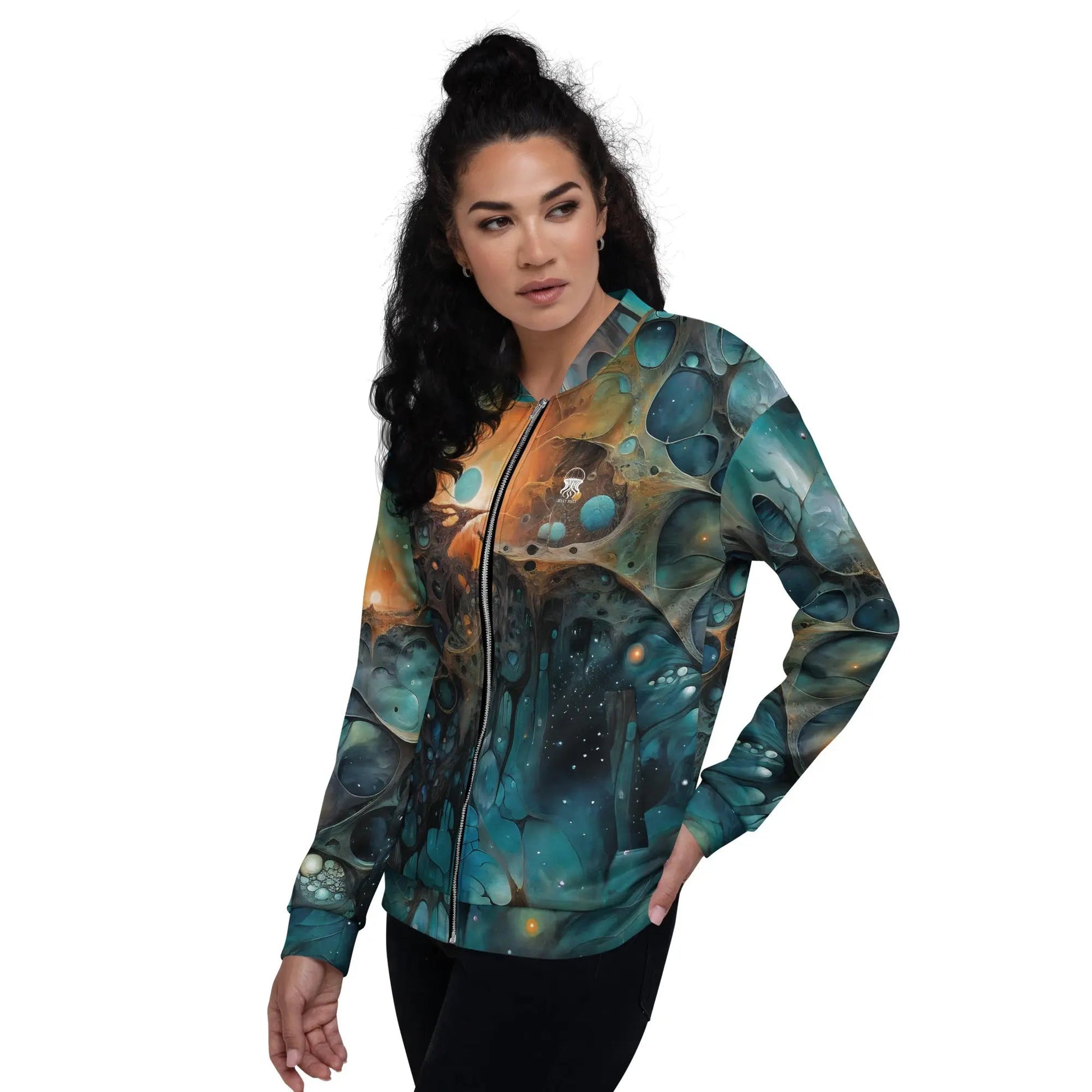 Bomber Jacket Chthonic Echoes | Cosmic Depths & Comfort