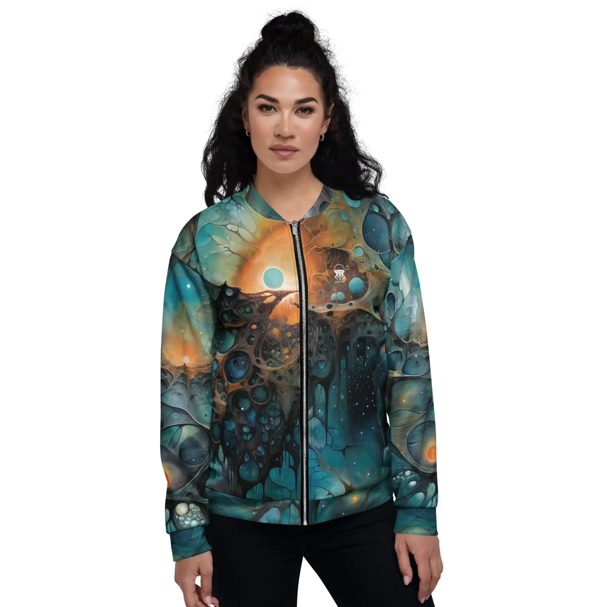 Bomber Jacket Chthonic Echoes | Cosmic Depths & Comfort
