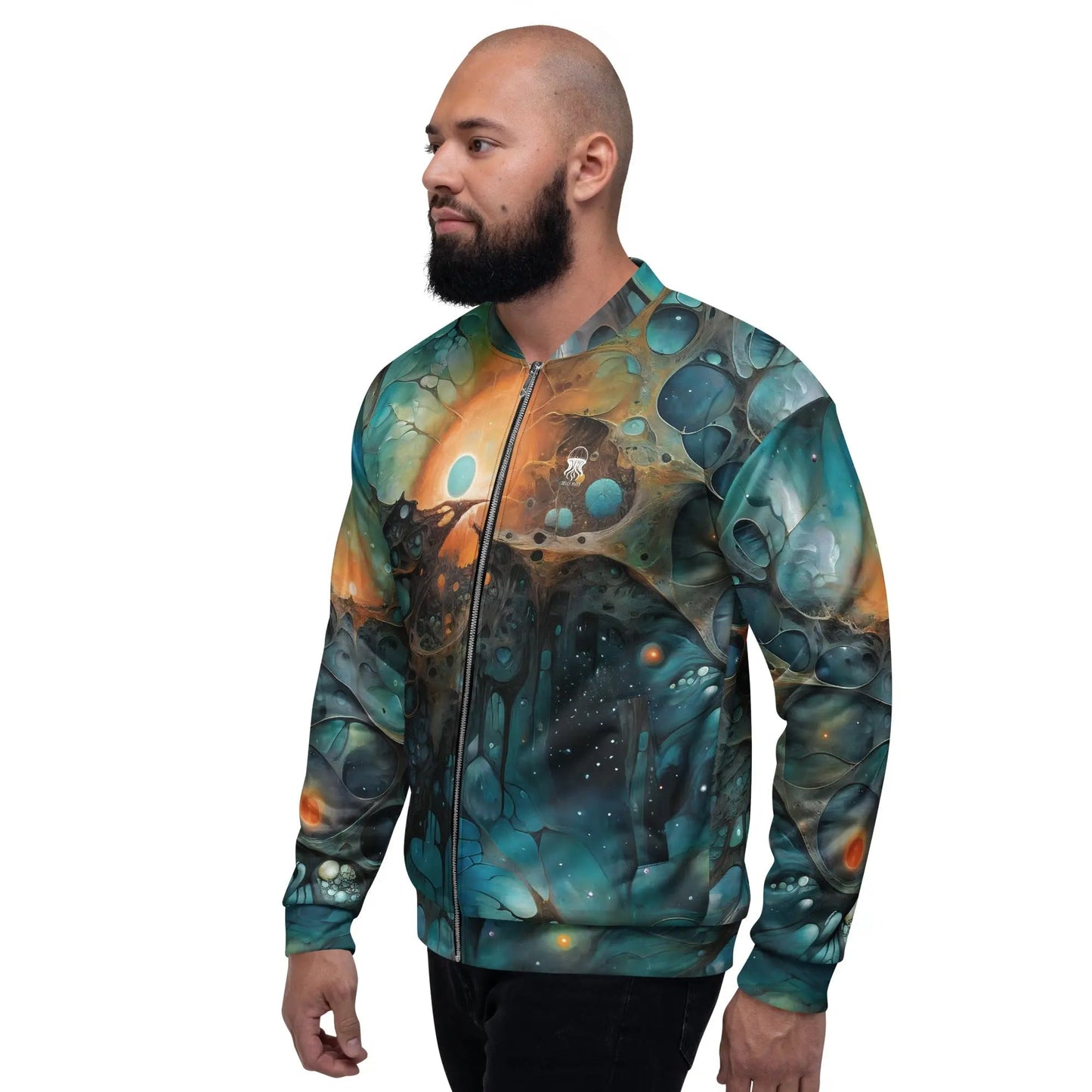 Bomber Jacket Chthonic Echoes | Cosmic Depths & Comfort