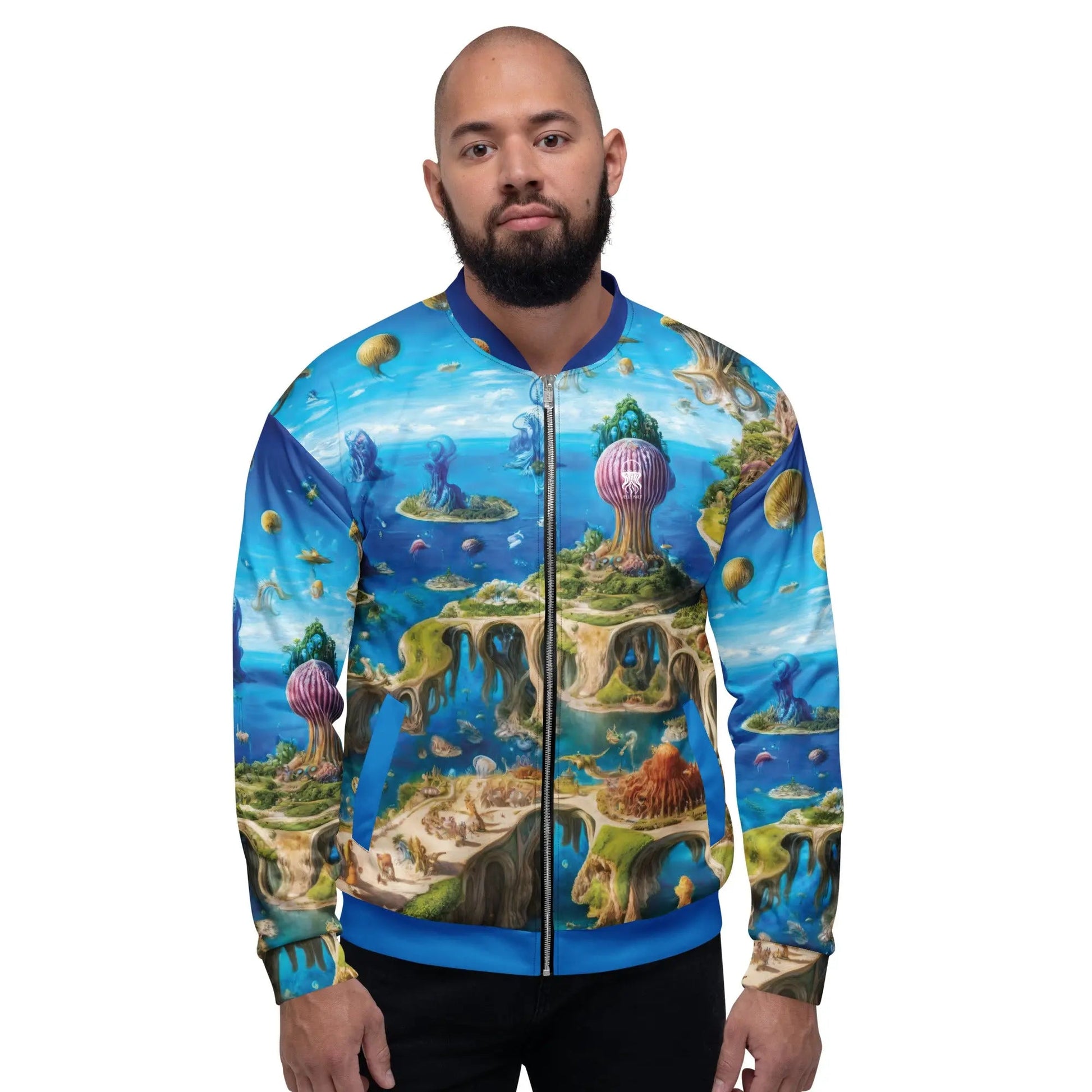 Bomber Jacket Fantasia Lagoon | Cosmic Surrealism & Comfort
