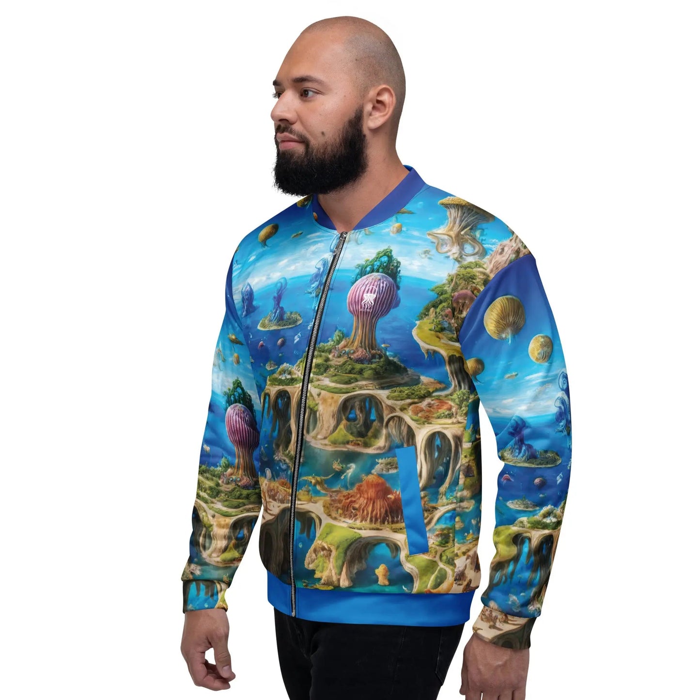 Bomber Jacket Fantasia Lagoon | Cosmic Surrealism & Comfort