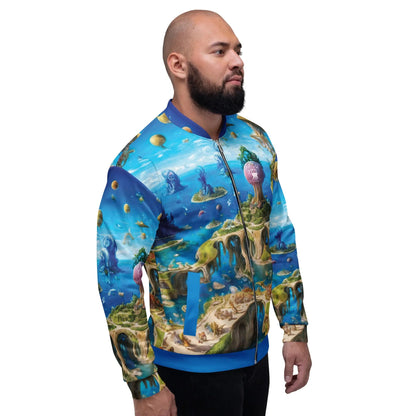 Bomber Jacket Fantasia Lagoon | Cosmic Surrealism & Comfort