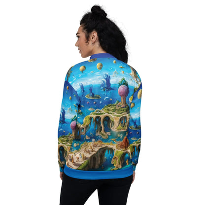 Bomber Jacket Fantasia Lagoon | Cosmic Surrealism & Comfort