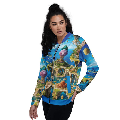 Bomber Jacket Fantasia Lagoon | Cosmic Surrealism & Comfort