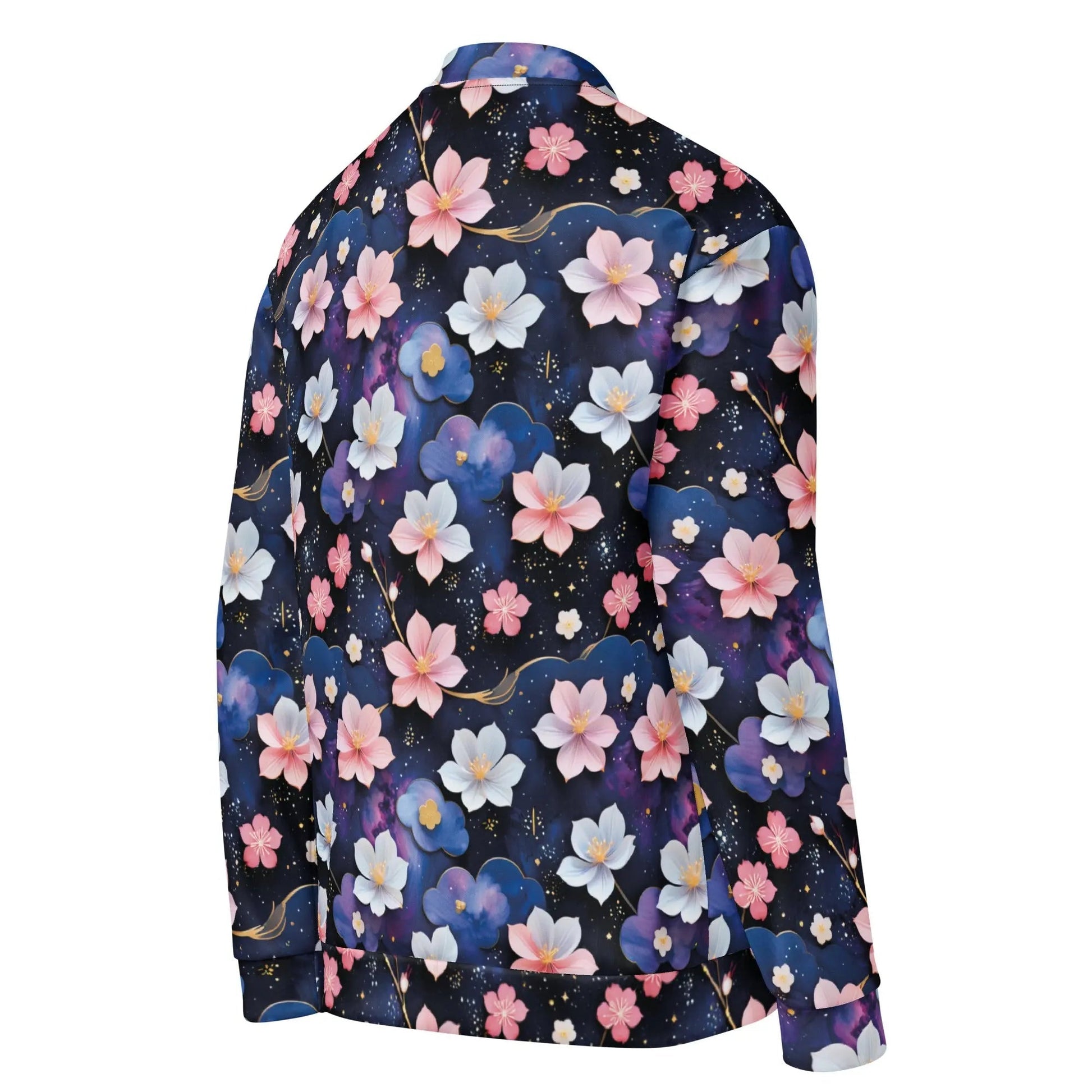 Bomber Jacket Midnight Sakura | Celestial Elegance & Comfort