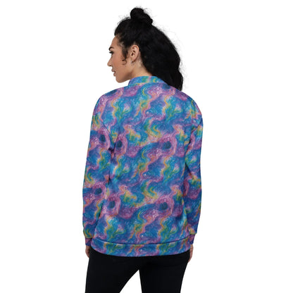 Bomber Jacket Quantum Drift | Celestial Flow & Comfort