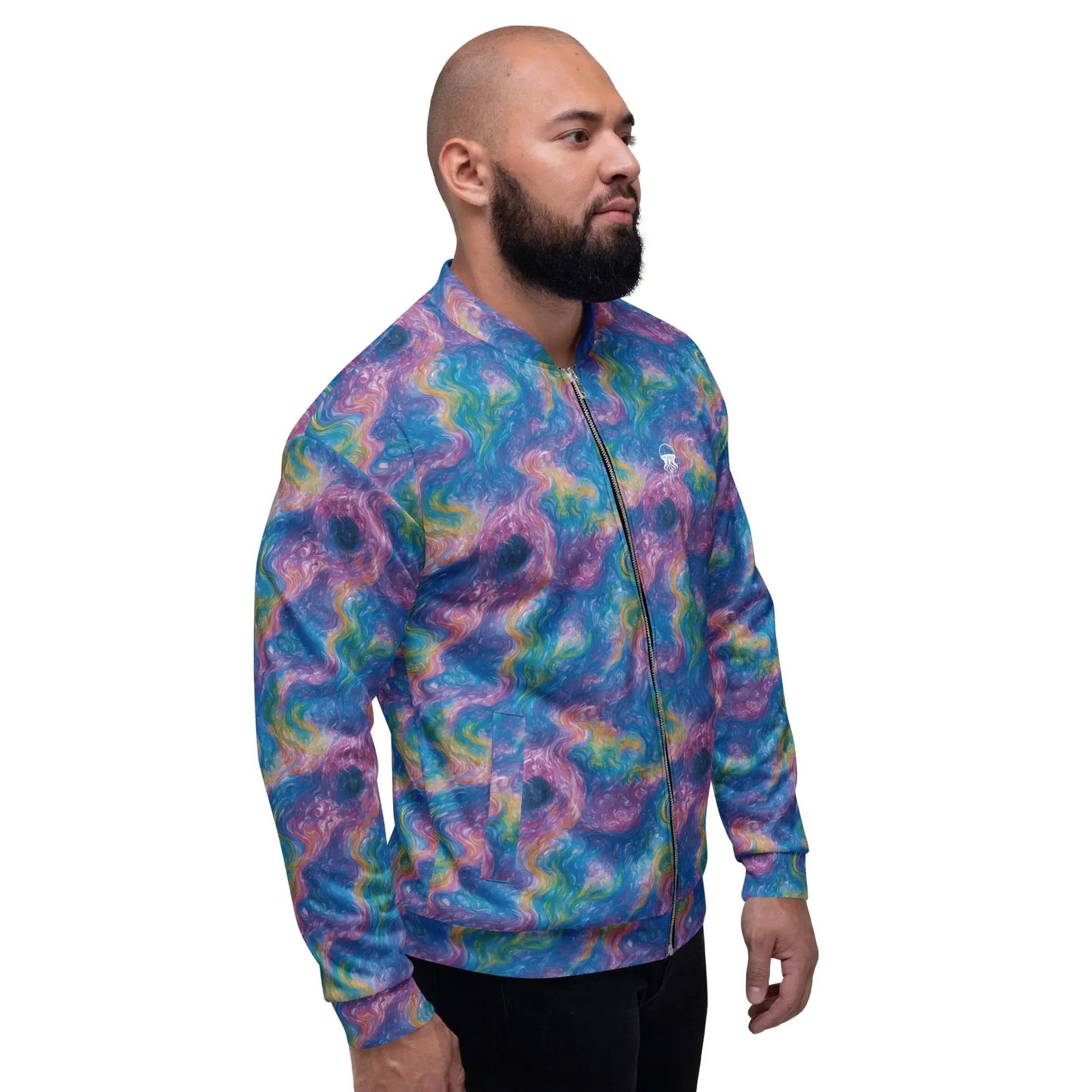 Bomber Jacket Quantum Drift | Celestial Flow & Comfort