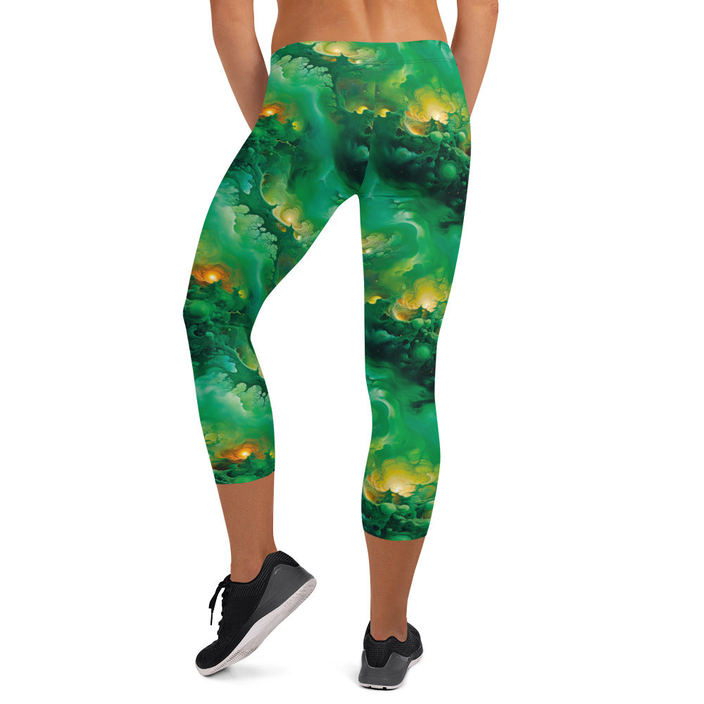 Capri Leggings - Viridian Shroud - by Jelly Kvlt