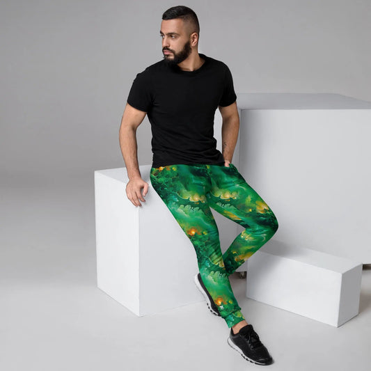 Men's Comfortable Joggers - Viridian Shroud Jelly Kvlt