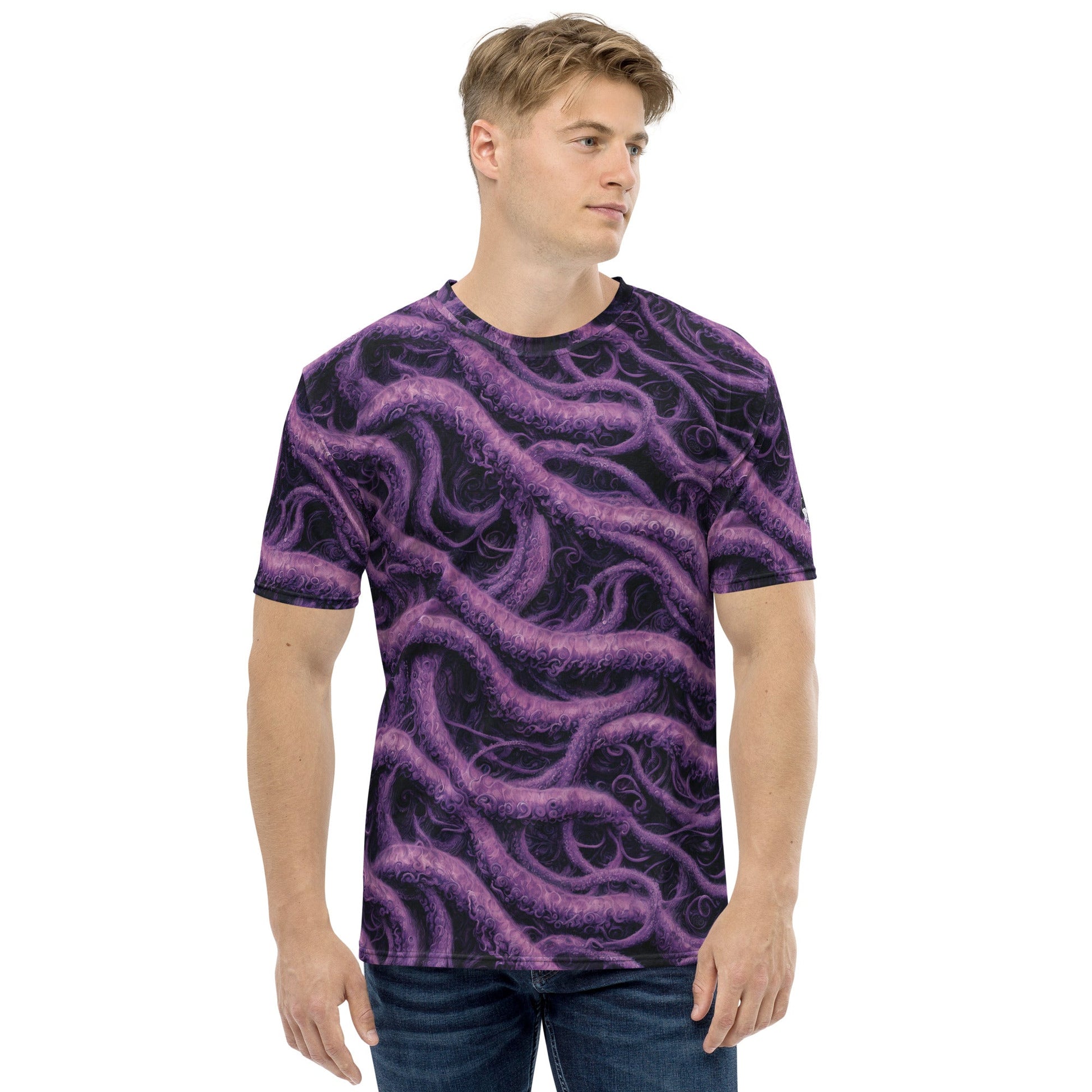 Men's Crewneck T-shirt - Void Reach - by Jelly Kvlt