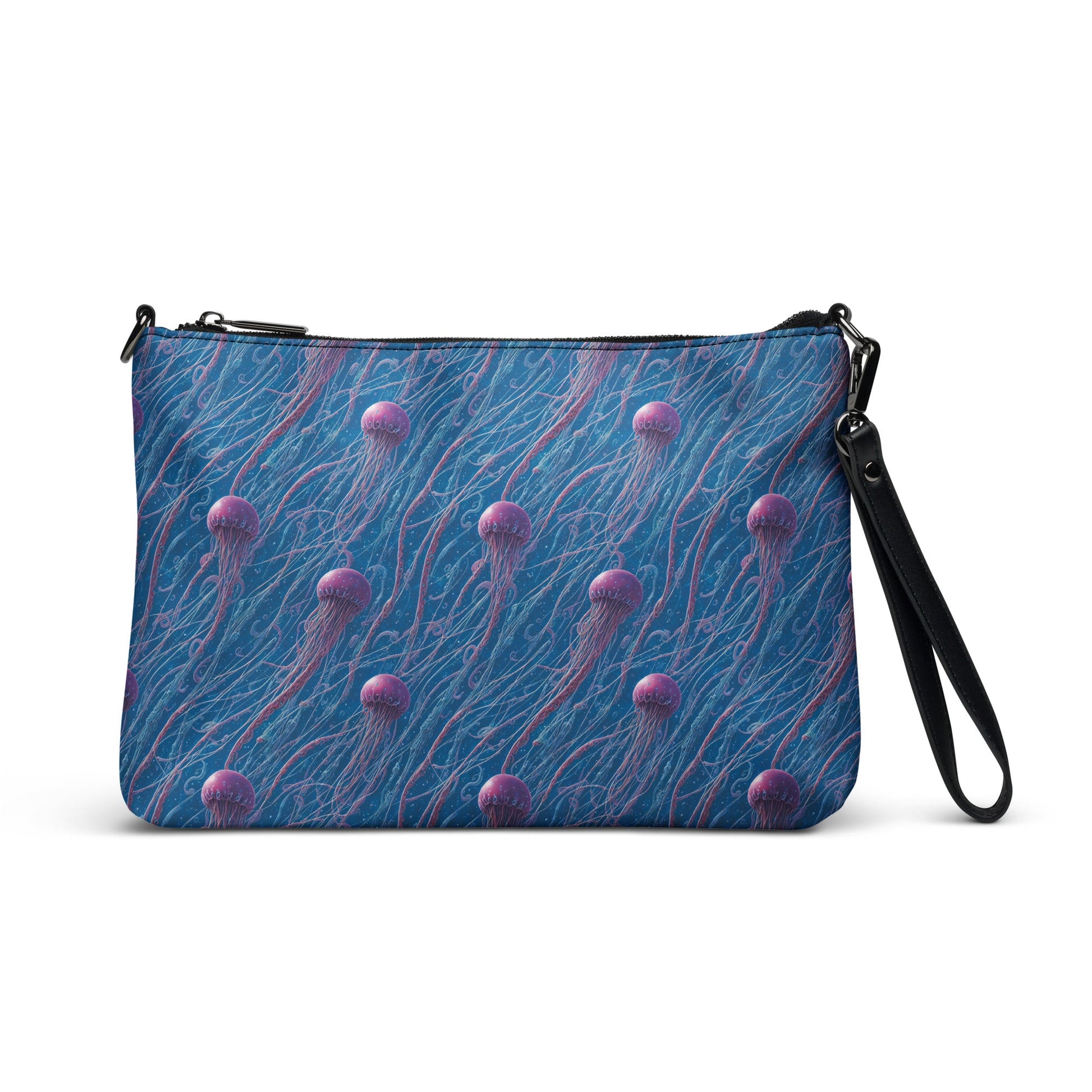 Crossbody bag - Blue and Violet Jellyfishes - by Jelly Kvlt