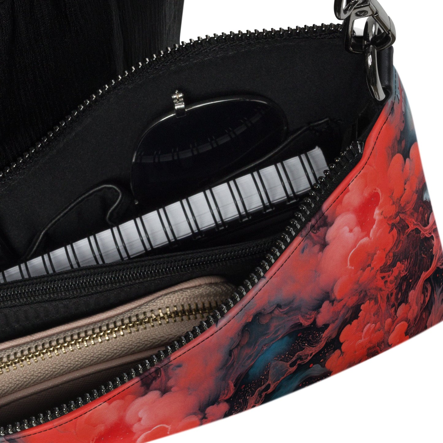 Crossbody bag Ethereal Crimson Flow - Dark - by Jelly Kvlt