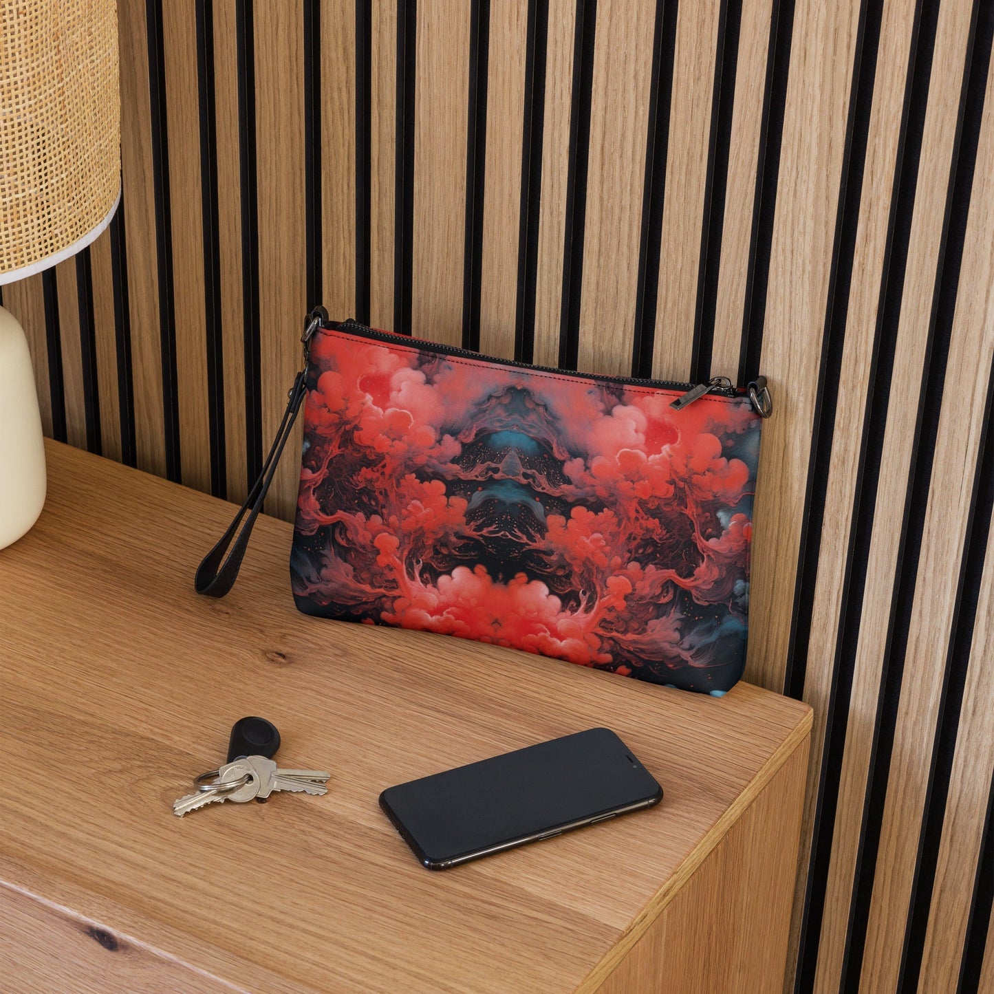 Crossbody bag Ethereal Crimson Flow - Dark - by Jelly Kvlt