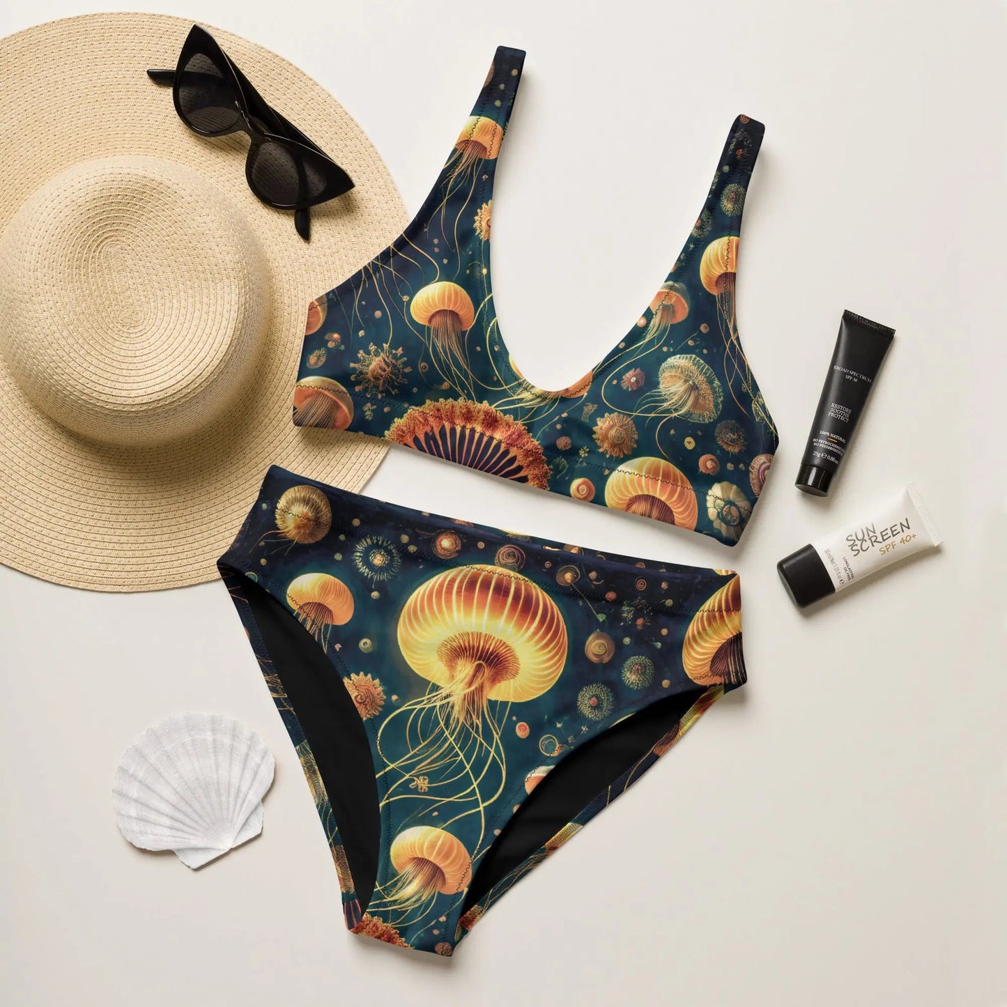 High-waisted bikini - Eldritch Ballet - by Jelly Kvlt