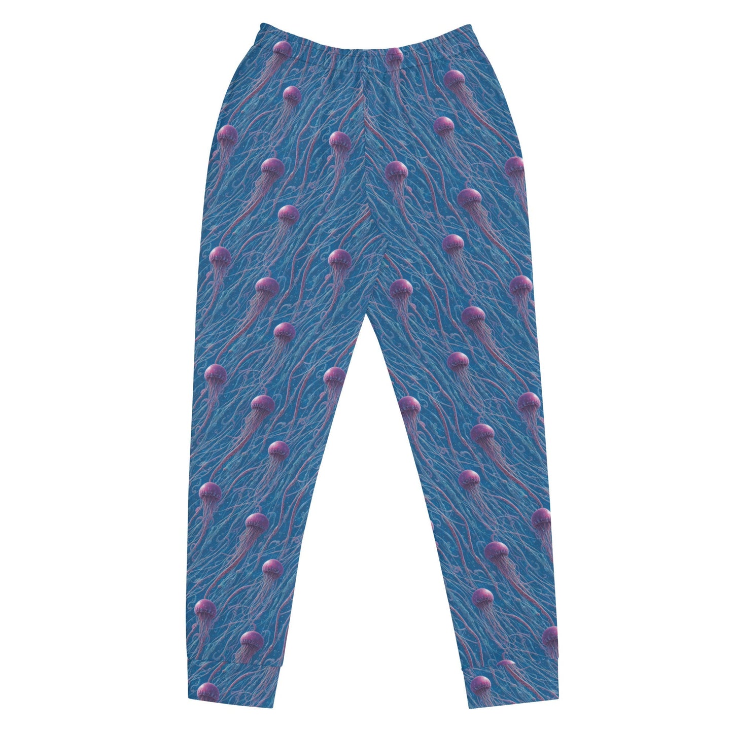 Women Sustainable Joggers Blue and Violet Jellyfishes | Eco Joggers by Jelly Kvlt