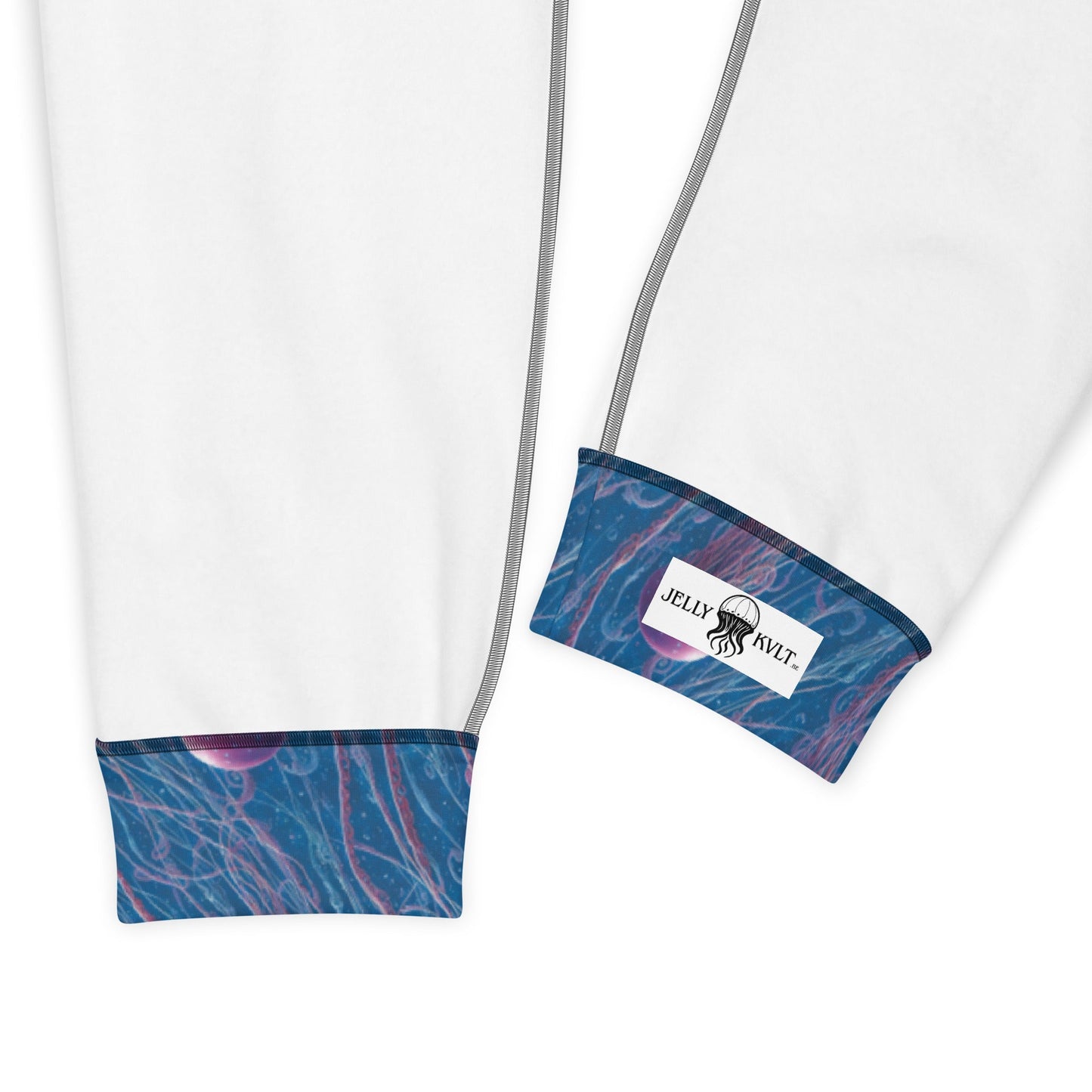 Women Sustainable Joggers Blue and Violet Jellyfishes | Eco Joggers by Jelly Kvlt