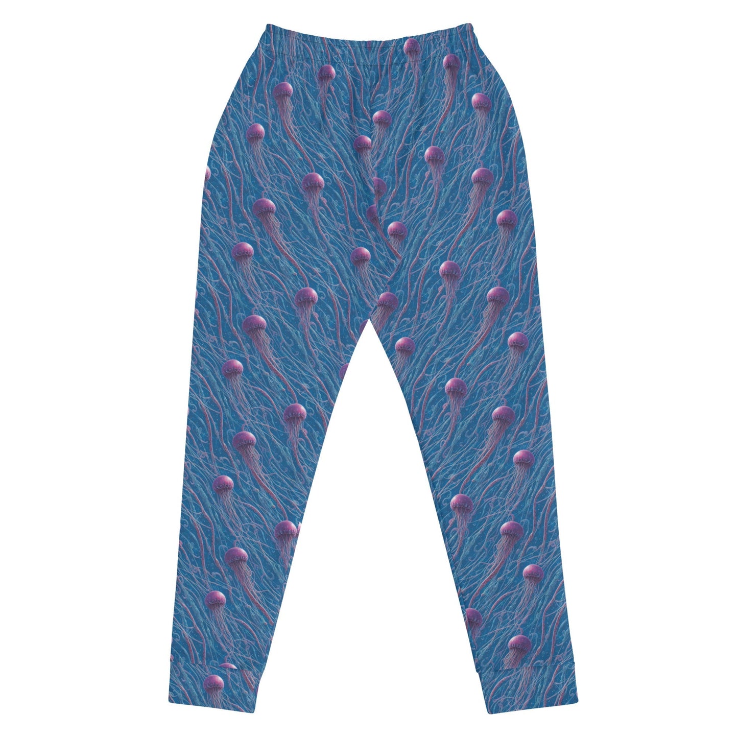 Women Sustainable Joggers Blue and Violet Jellyfishes | Eco Joggers by Jelly Kvlt