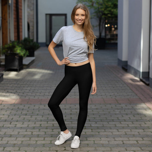 Women's Mid-Rise Leggings - Noir - by Jelly Kvlt