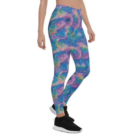 Women's Mid-Rise Leggings - Quantum Drift - by Jelly Kvlt