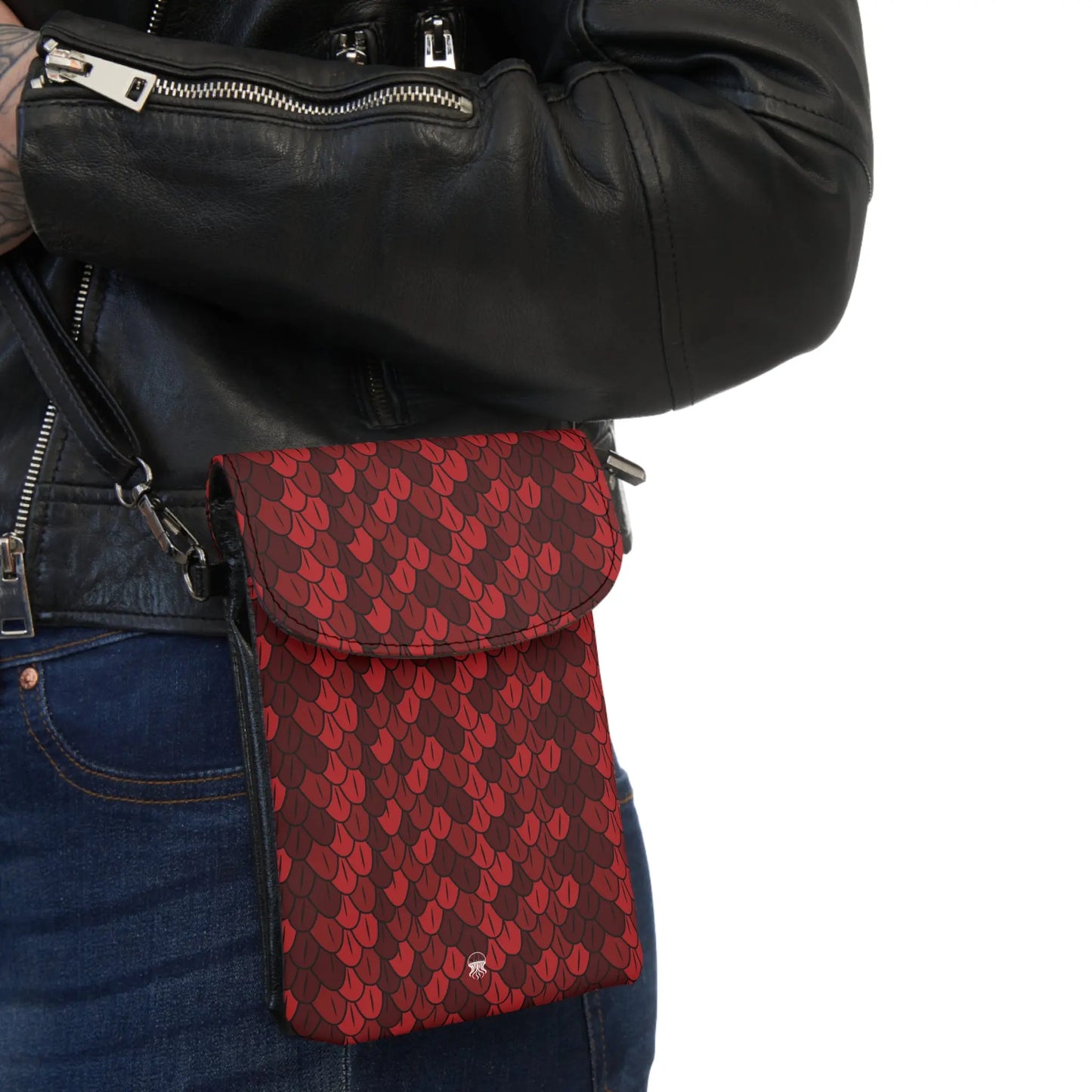 Lightweight Phone Bag - Carmine Wyrm - by Jelly Kvlt