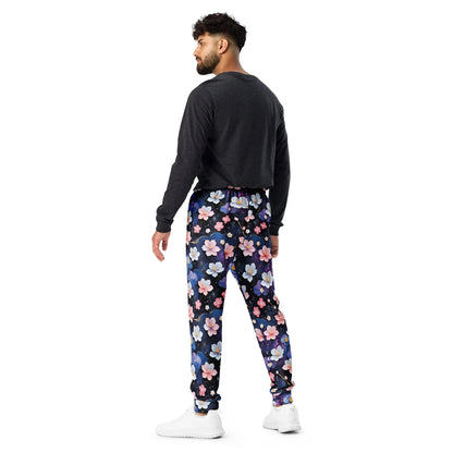 Men's Comfortable Joggers - Midnight Sakura | Sustainable & Cozy