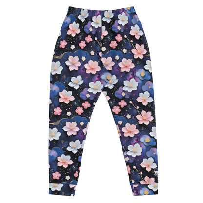 Men's Comfortable Joggers - Midnight Sakura | Sustainable & Cozy