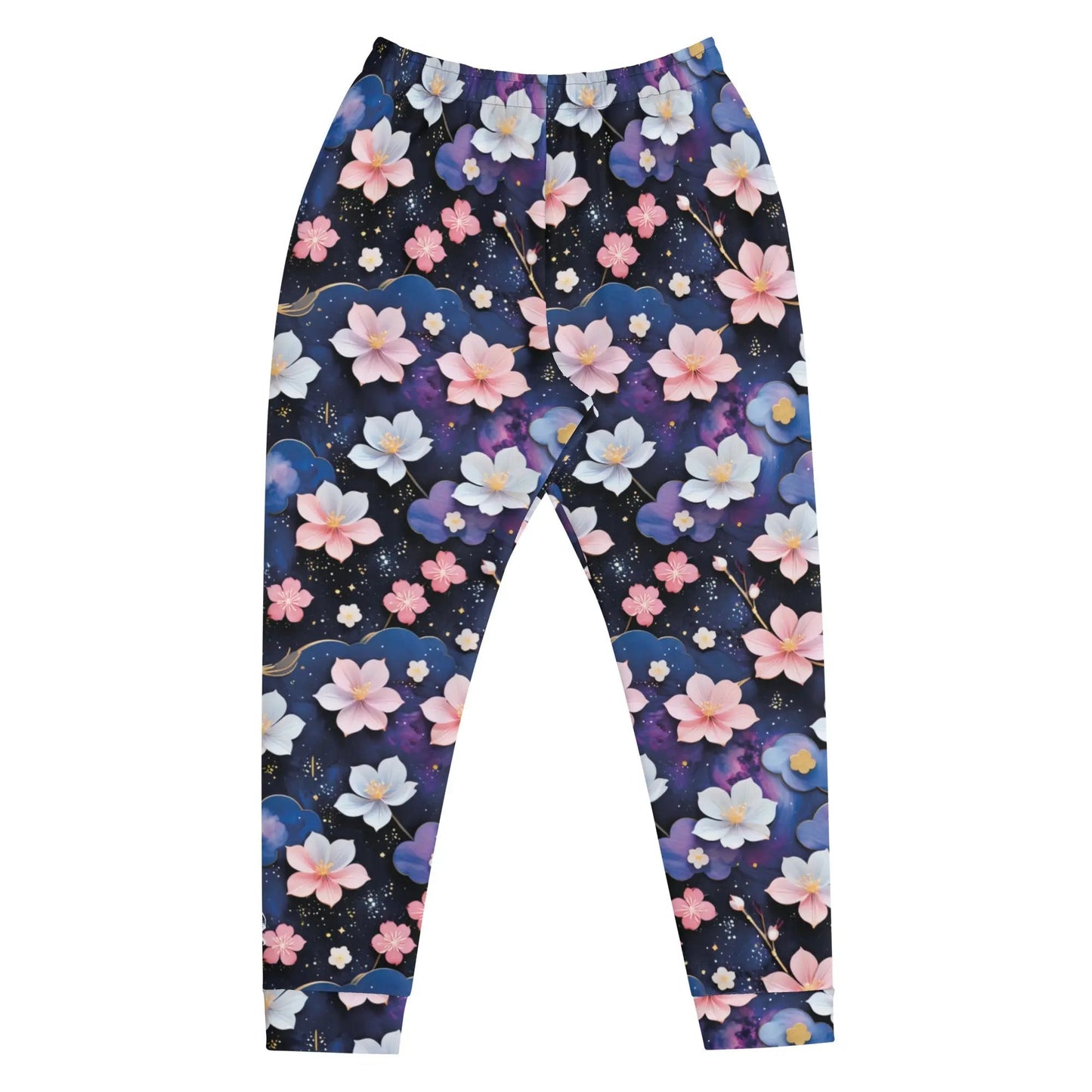 Men's Comfortable Joggers - Midnight Sakura | Sustainable & Cozy