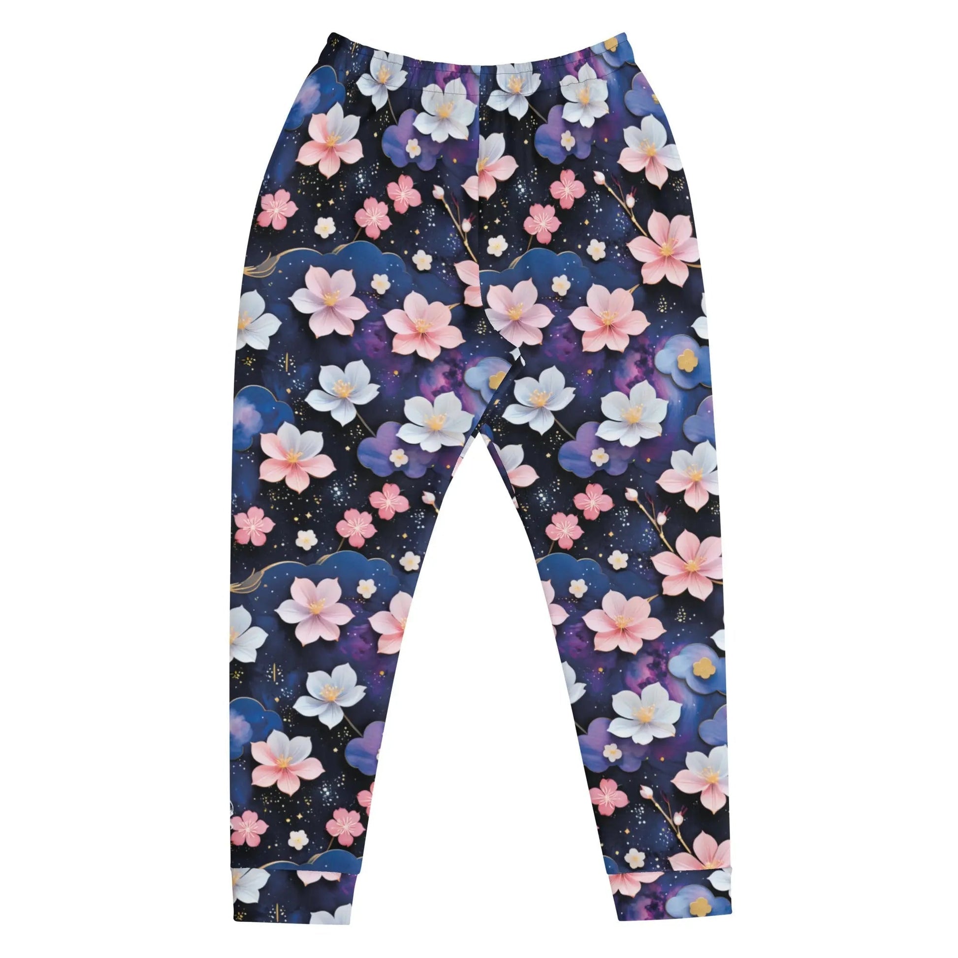 Men's Comfortable Joggers - Midnight Sakura | Sustainable & Cozy