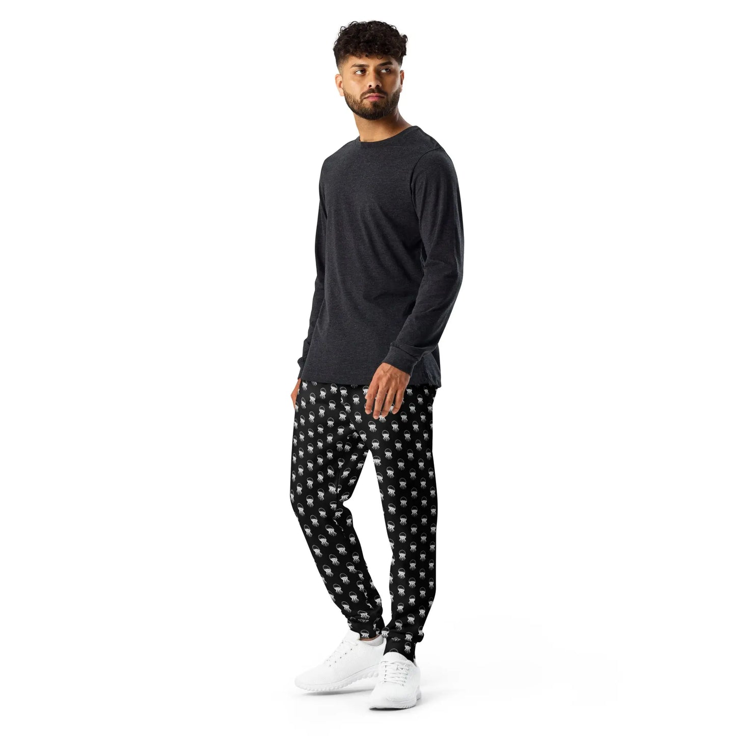 Men’s Comfortable Joggers - Jellyfish Invaders: Relaxed & Stylish