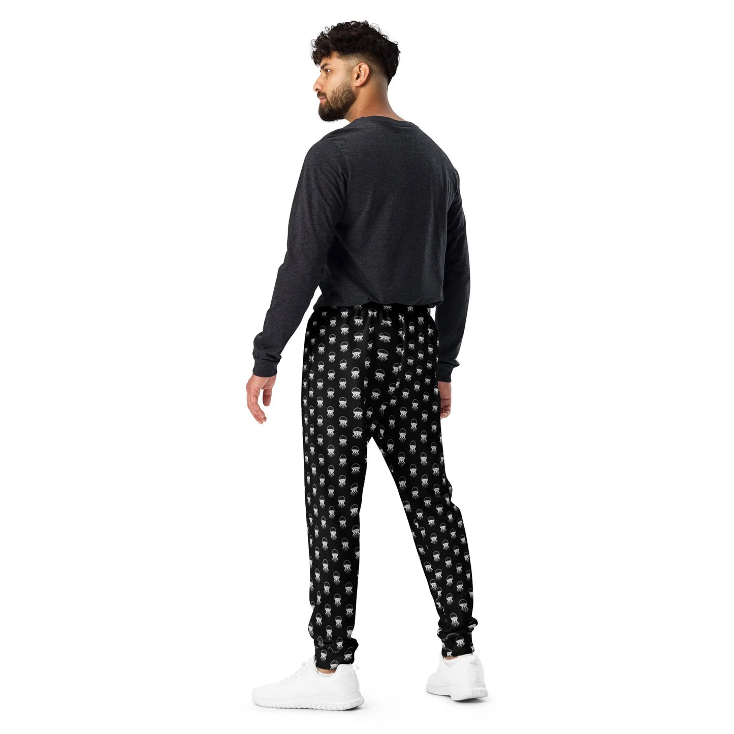 Men’s Comfortable Joggers - Jellyfish Invaders: Relaxed & Stylish