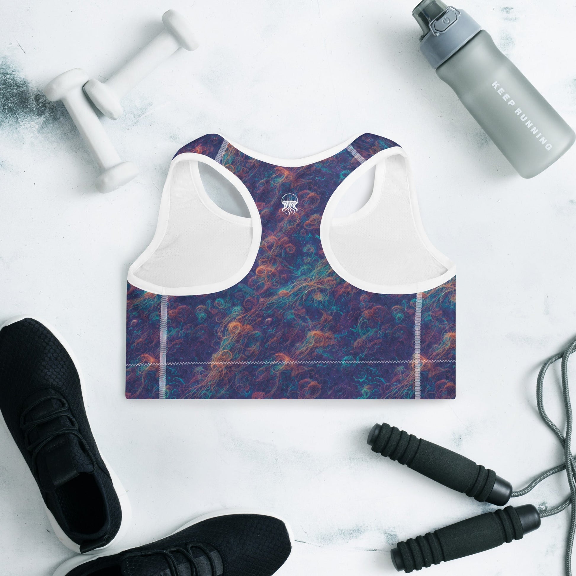 Padded Sports Bra - Galactic Tangle - by Jelly Kvlt