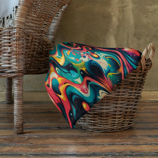 Celestial Splash Soft Fleece Blanket by Jelly Kvlt