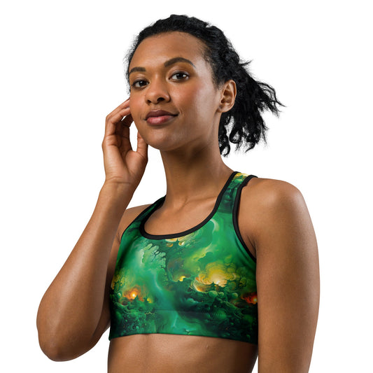 Sports bra - Viridian Shroud - by Jelly Kvlt