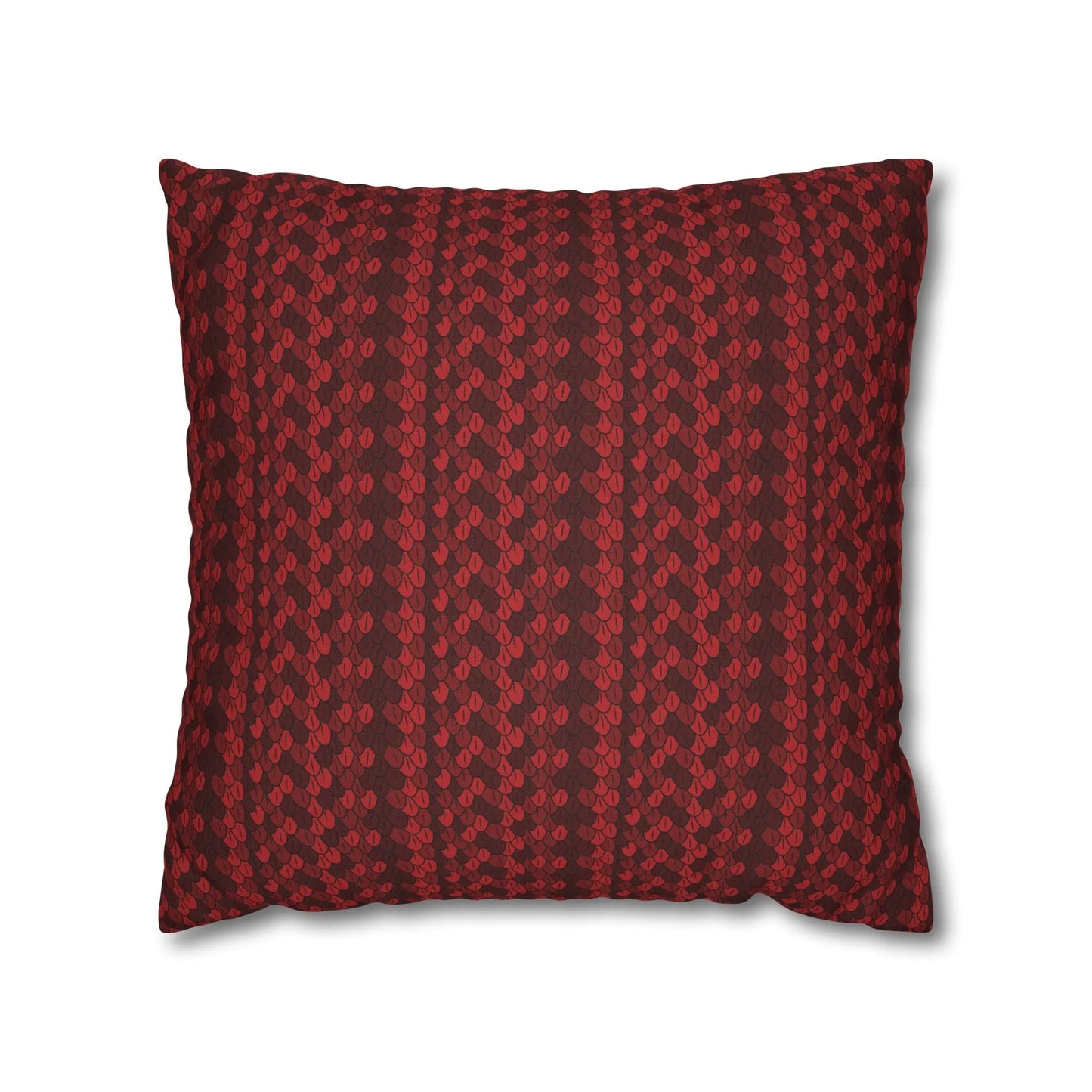 Square Pillow Case - Carmine Wyrm - by Jelly Kvlt